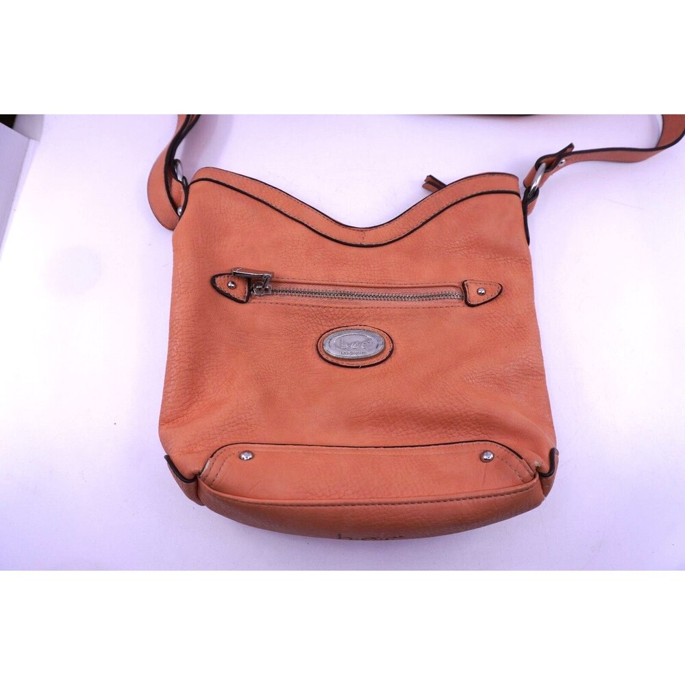 BOC Crossbody Purse Shoulder Bag Peach Faux Leather Born of Concept B.O.C.